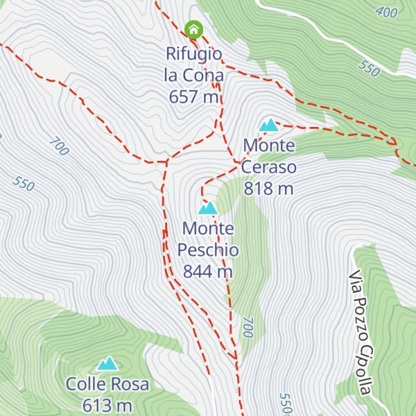 Map of Monte Peschio