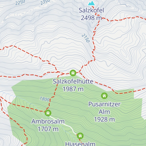 Map of Salzkofelhütte
