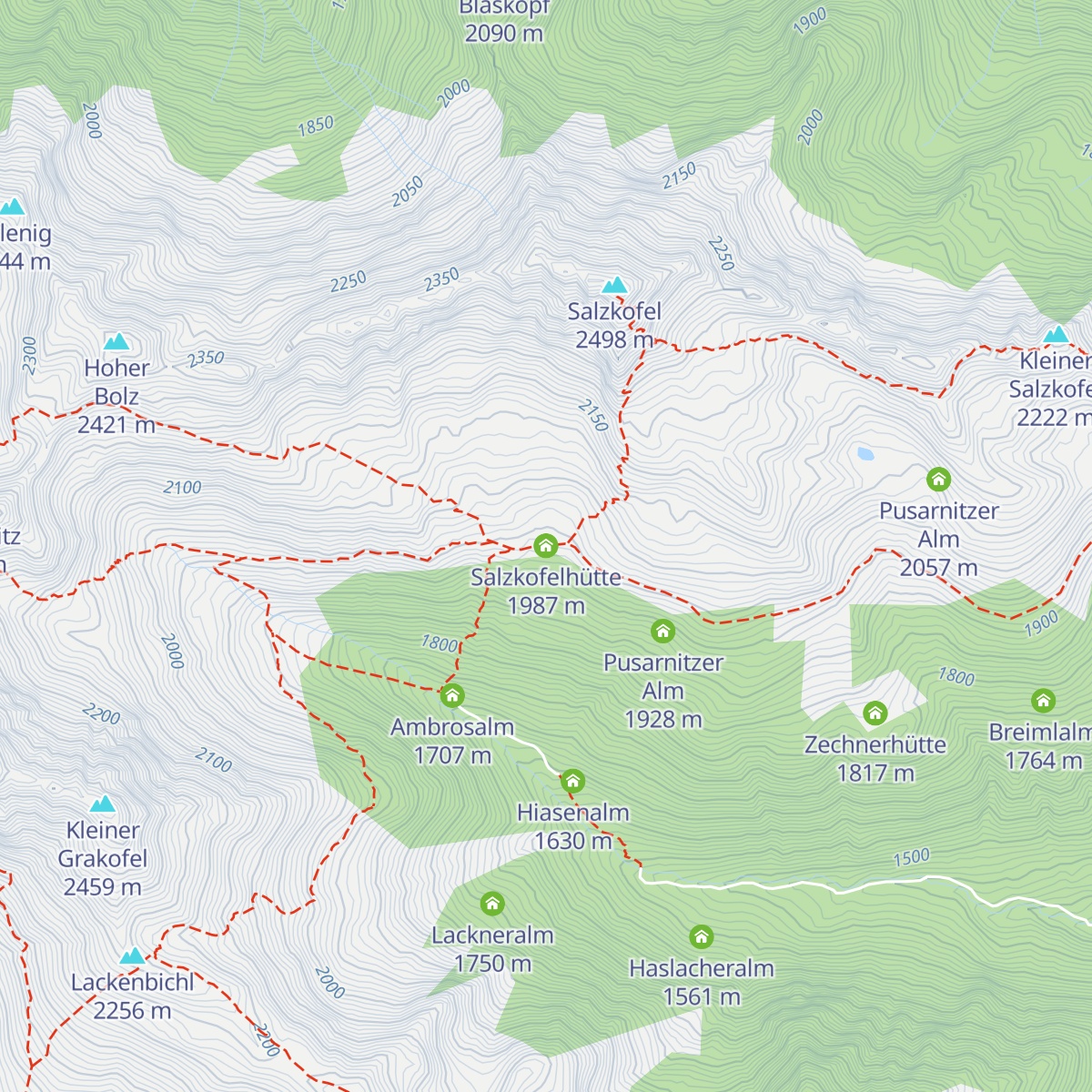 Salzkofelhütte map