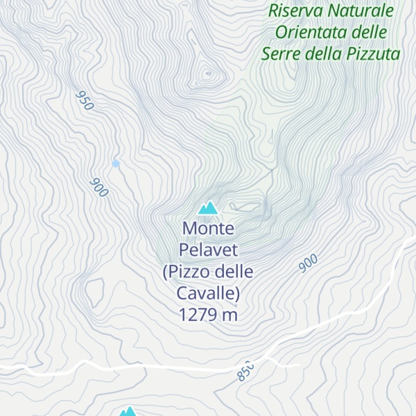 Map of Monte Pelavet (Pizzo delle Cavalle)