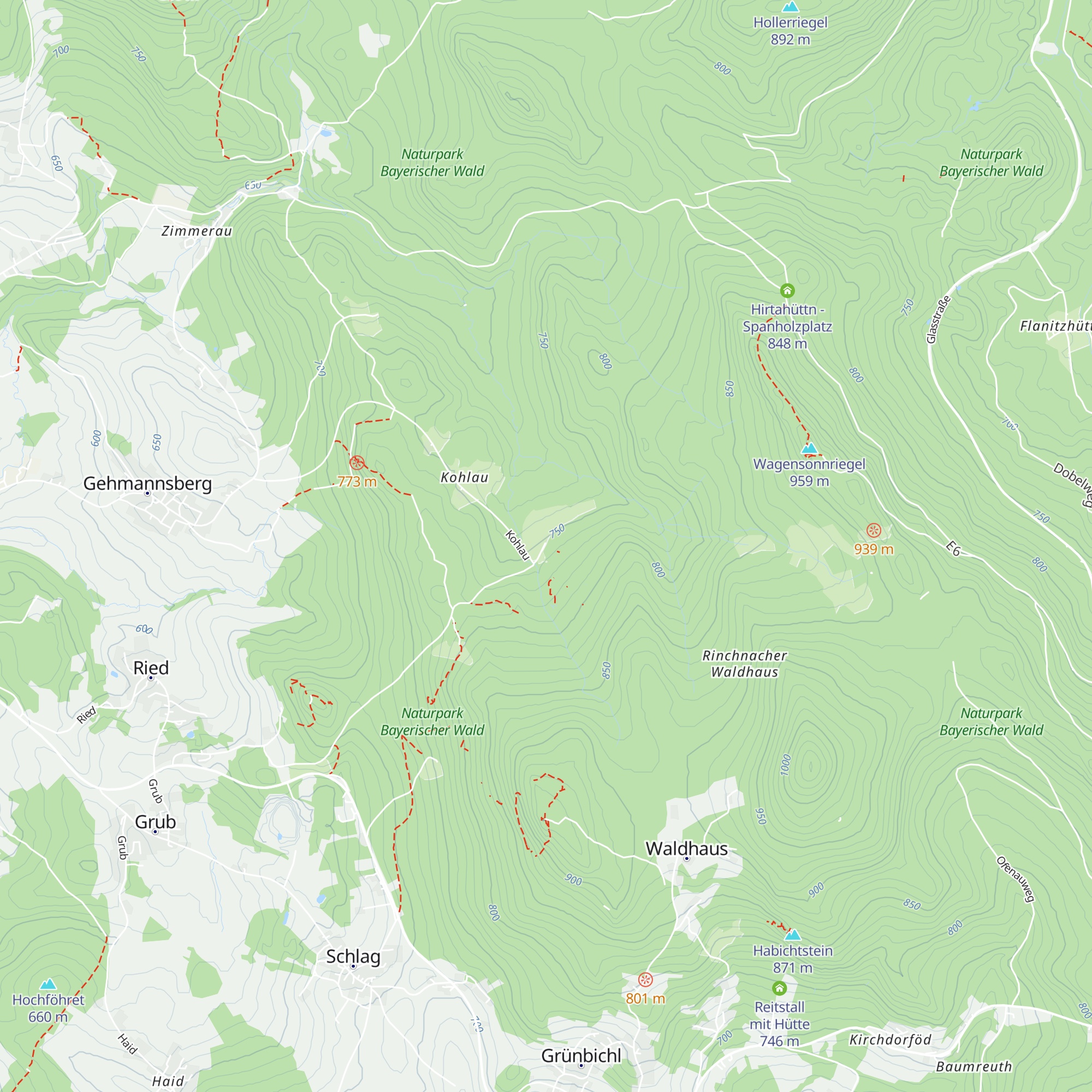 Skihütte-Kohlau map
