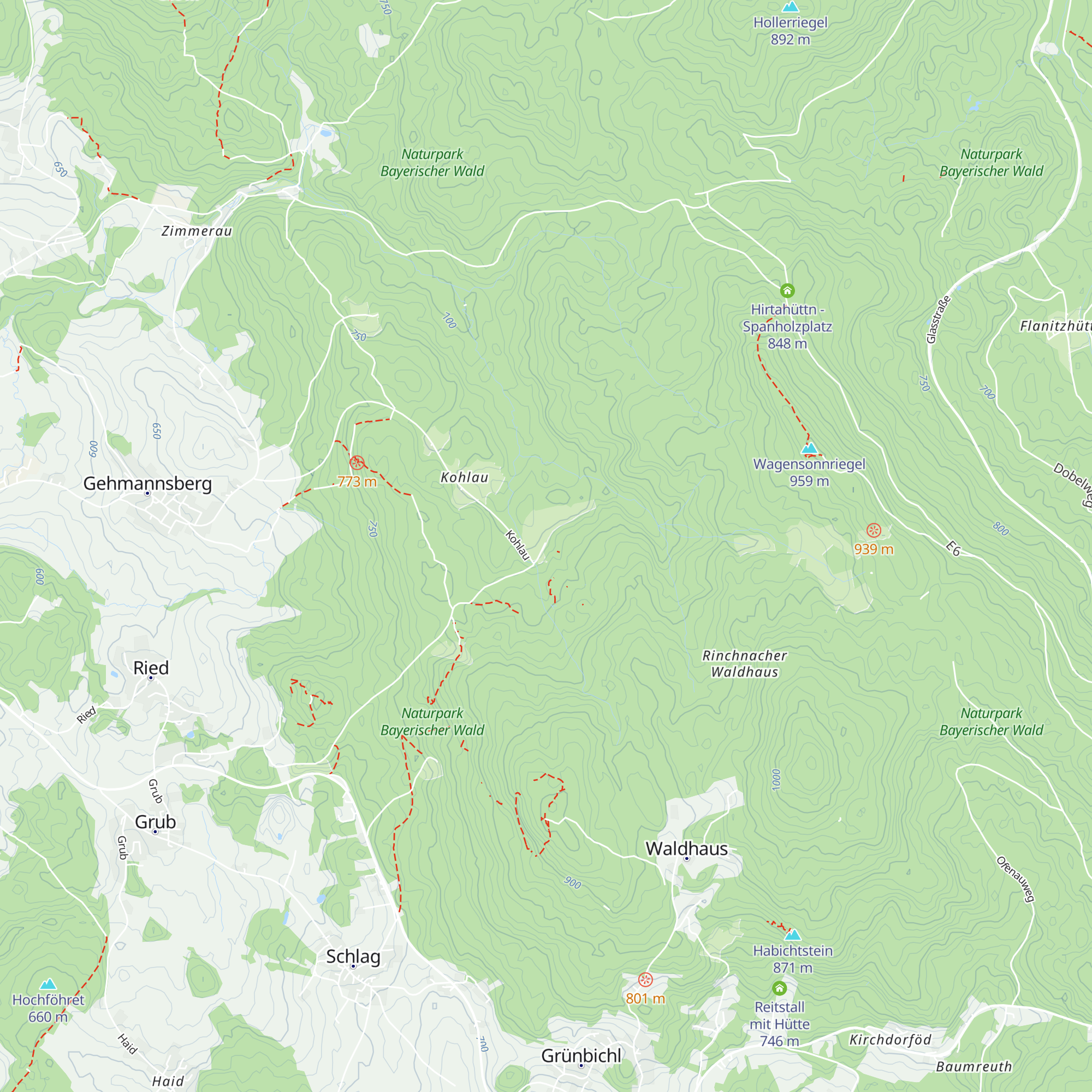 Skihütte-Kohlau map
