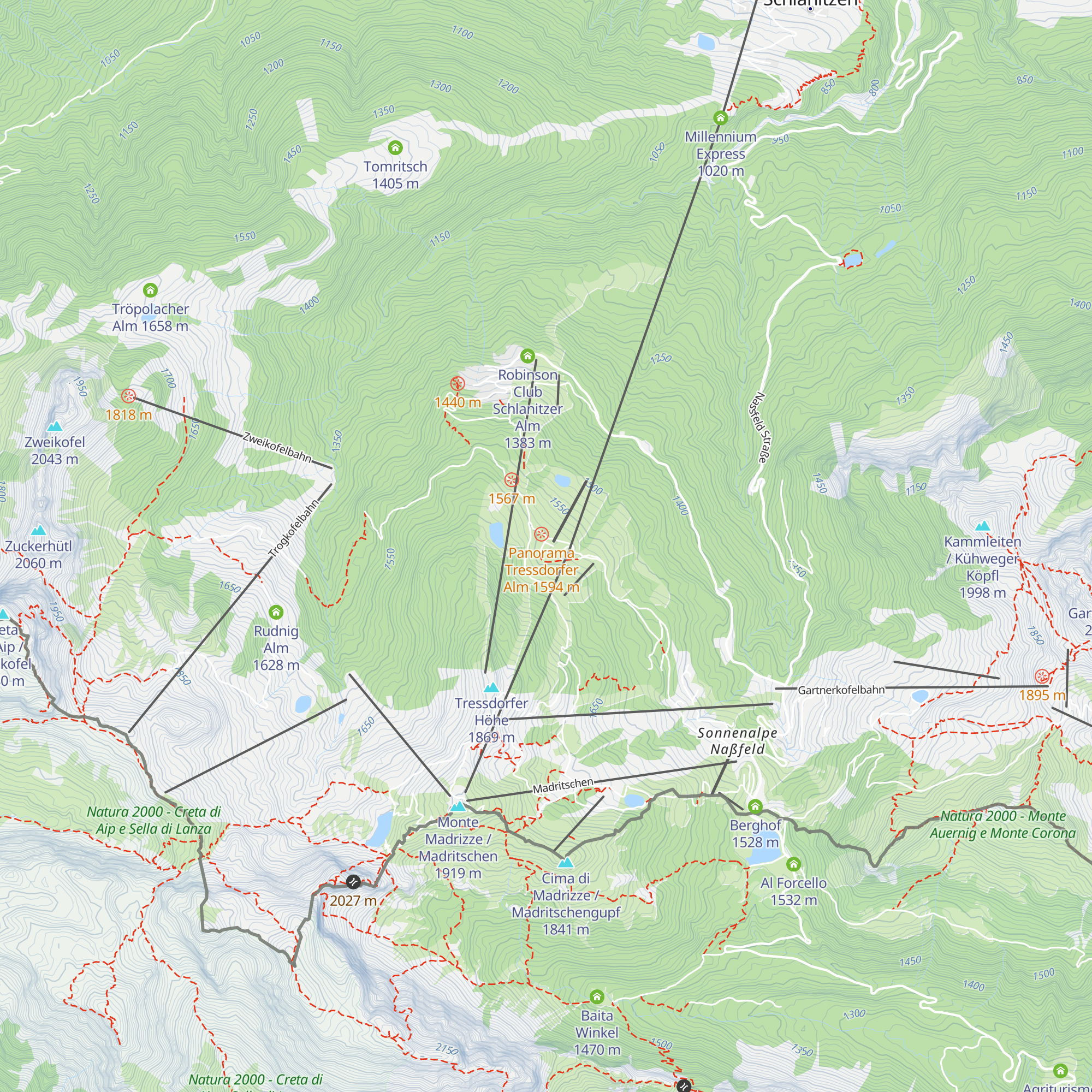 Tressdorfer Alm map