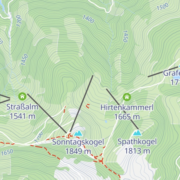 Map of Großunterberg Alm