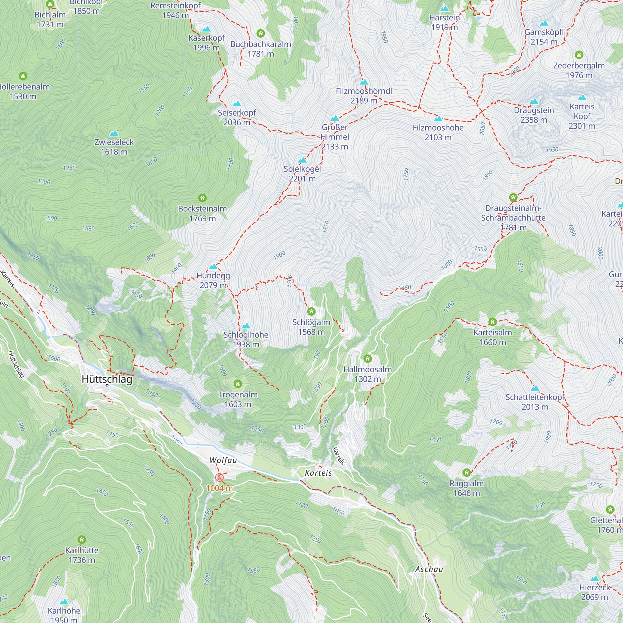 Schlögalm map