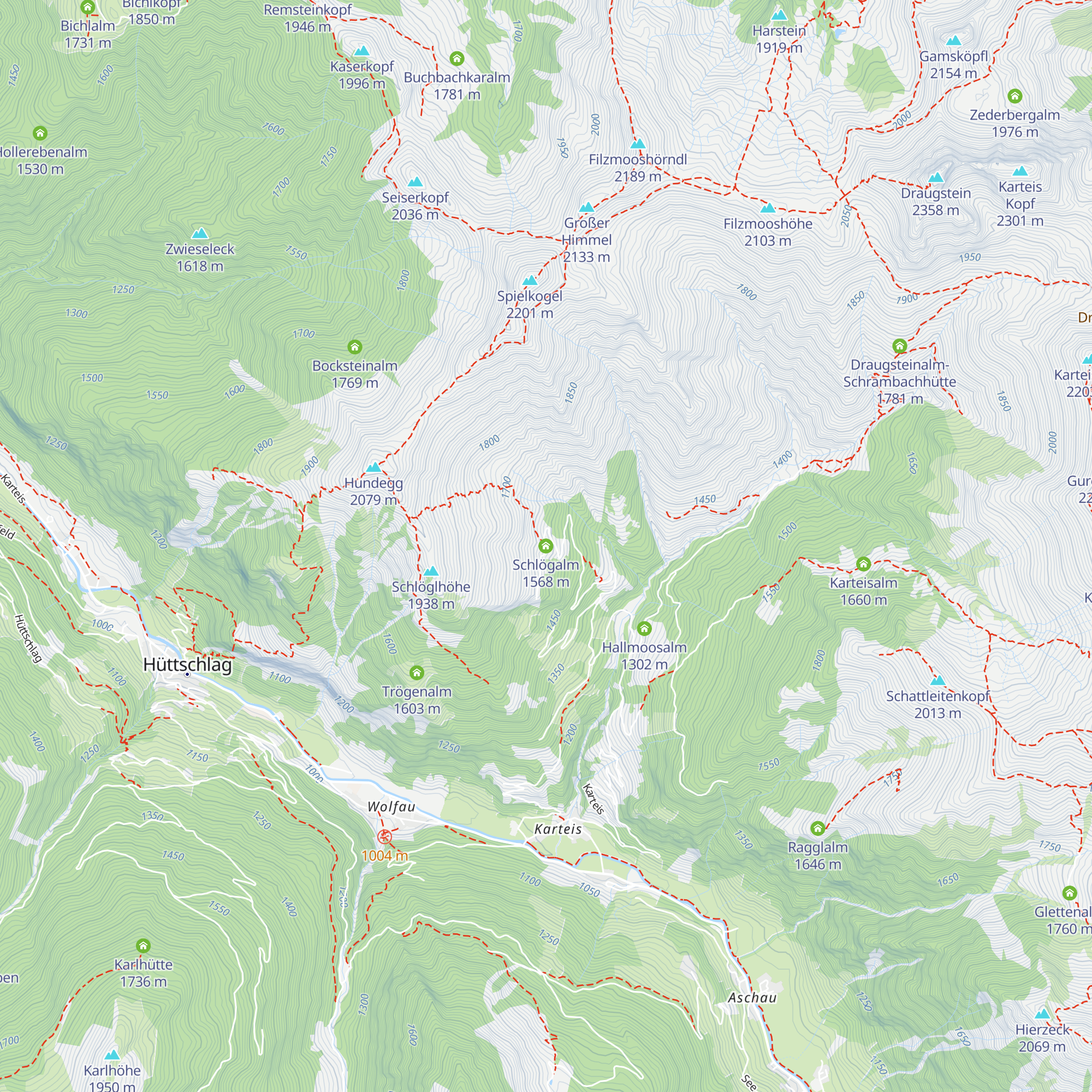 Schlögalm map