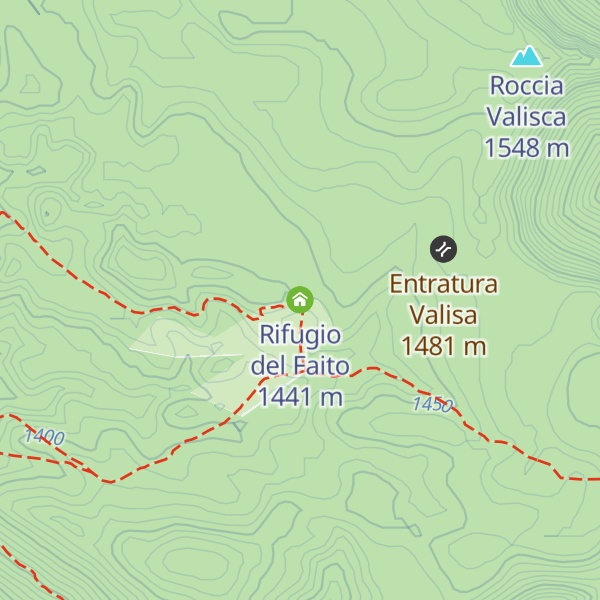 Map of Rifugio del Faito