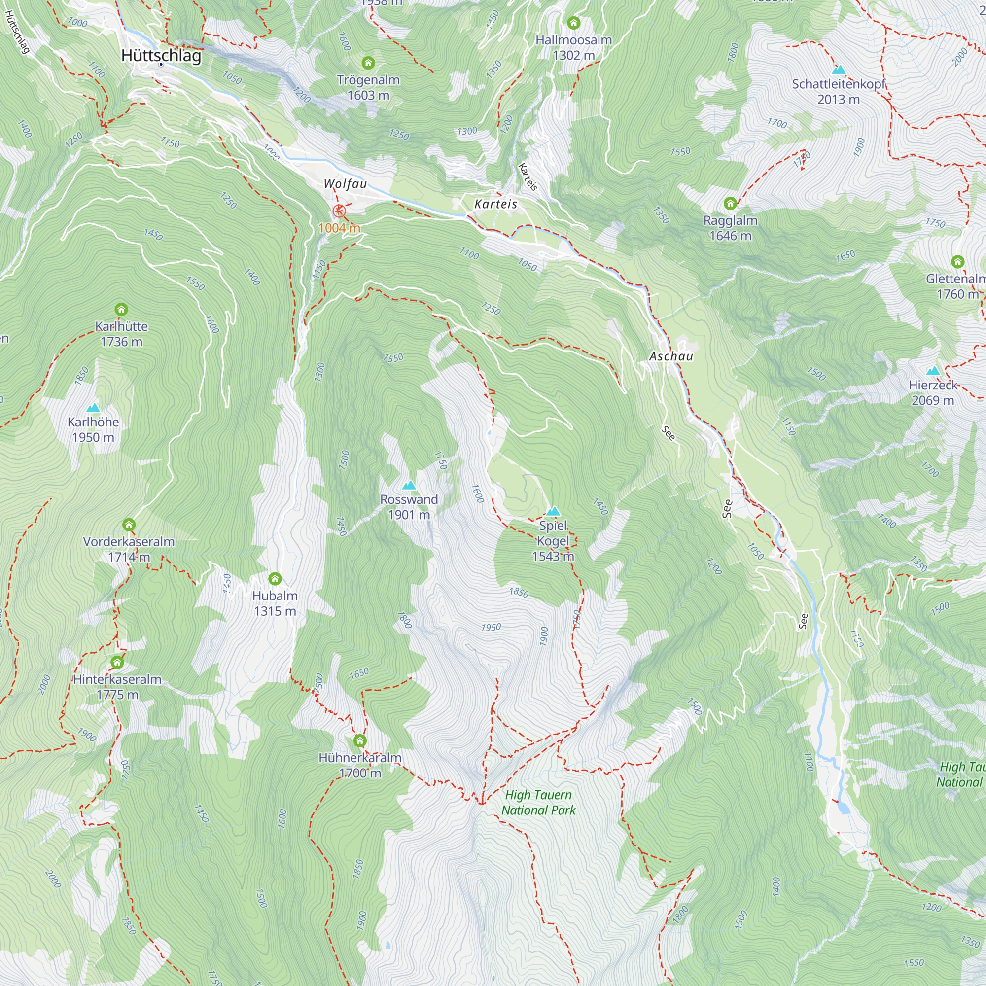Hirschgrubenalm map