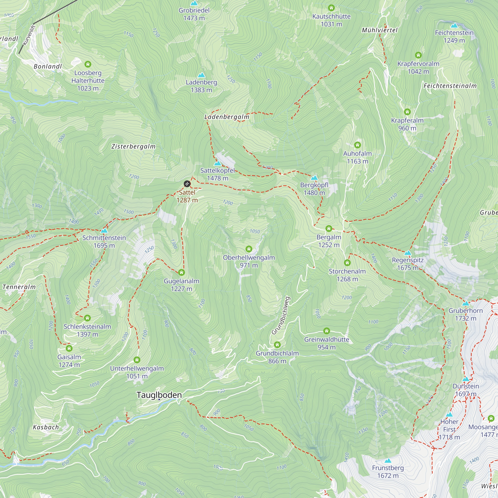 Oberhellwengalm map