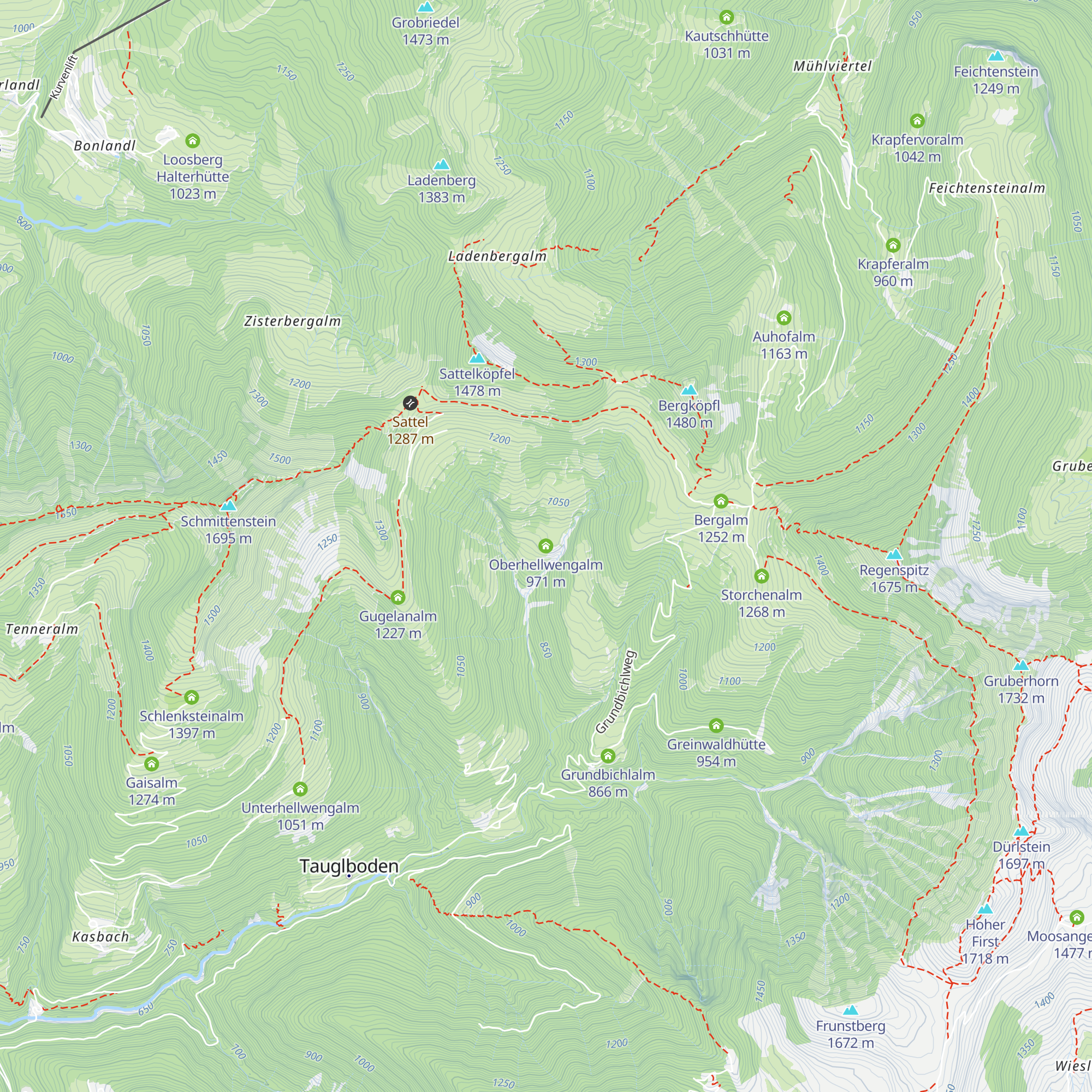 Oberhellwengalm map