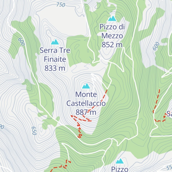 Map of Monte Castellaccio