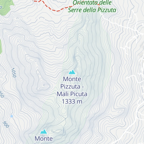 Map of Monte Pizzuta - Mali Picuta
