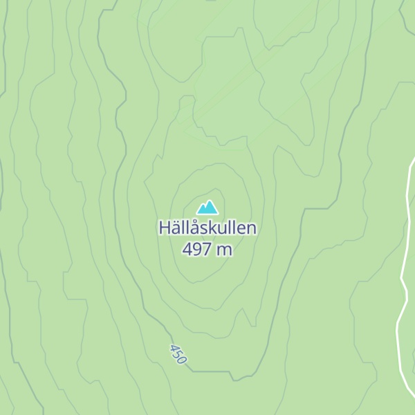 Map of Hällåskullen