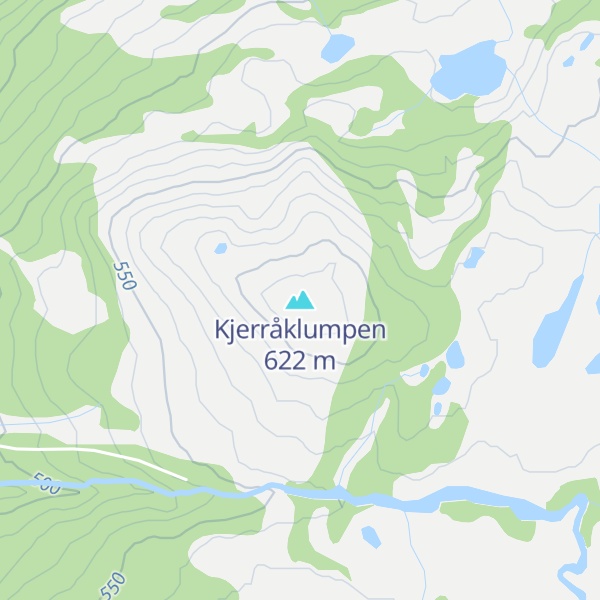 Map of Kjerråklumpen