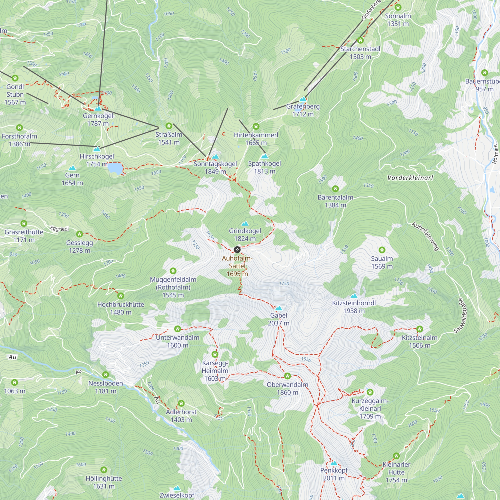 Auhofalm map