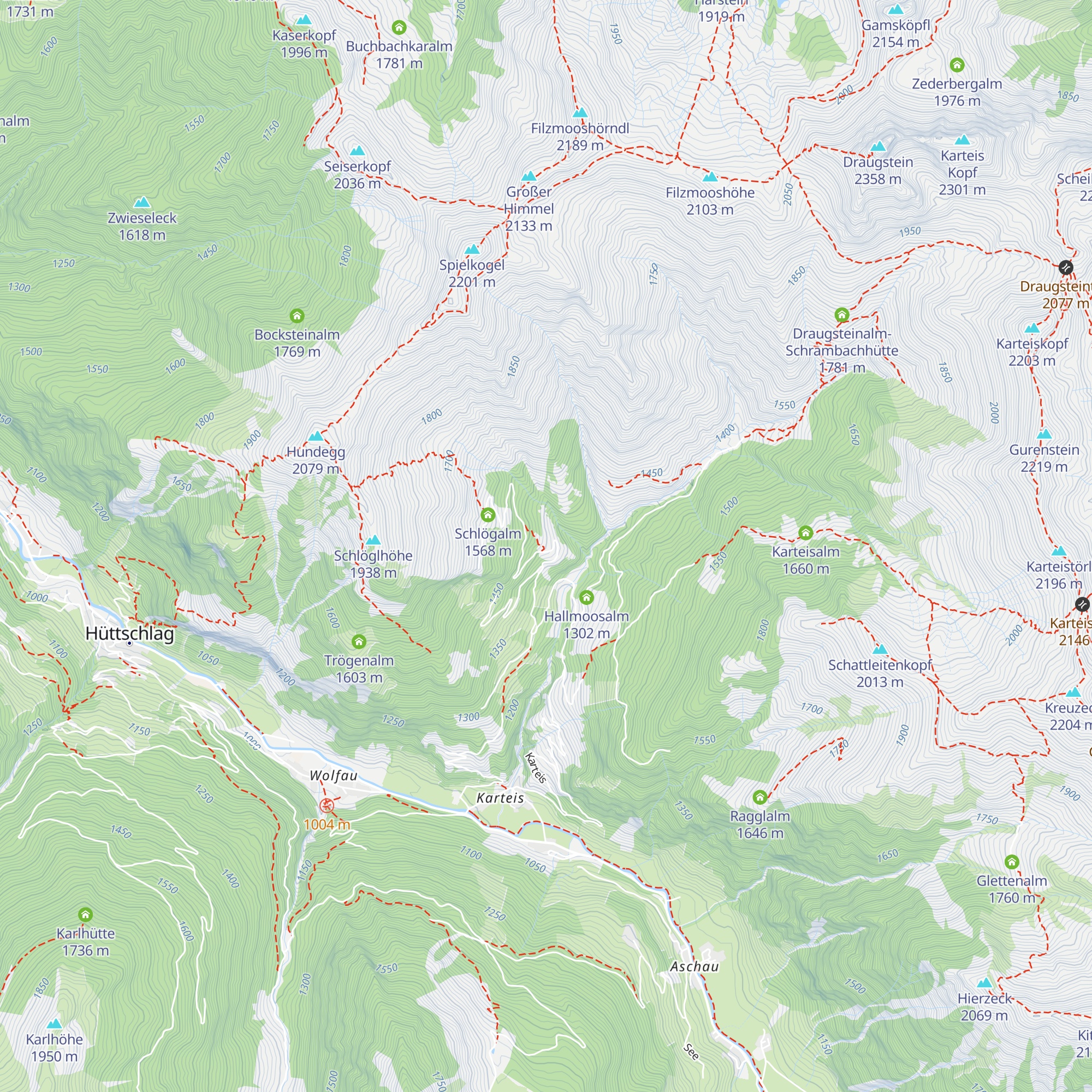 Haidegghütte map
