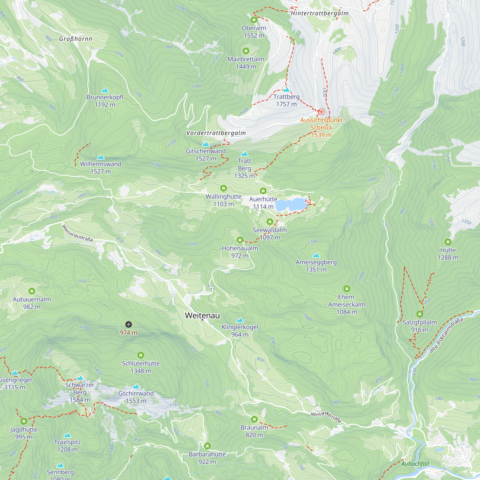 Hohenaualm map