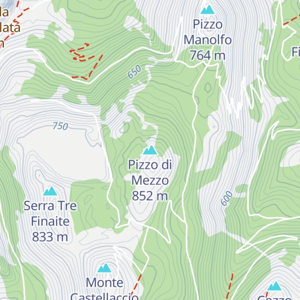 Map of Pizzo di Mezzo
