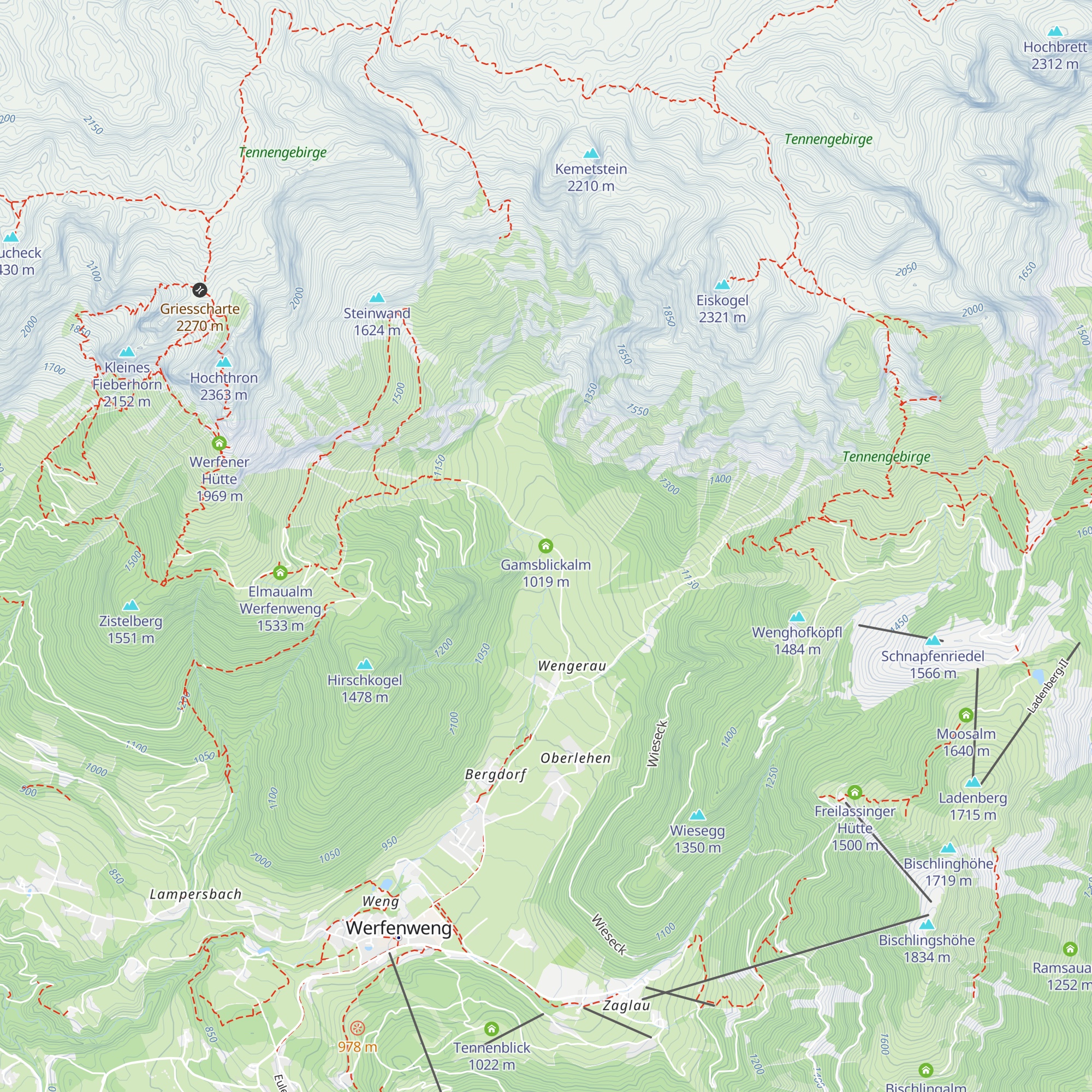 Gamsblickalm map