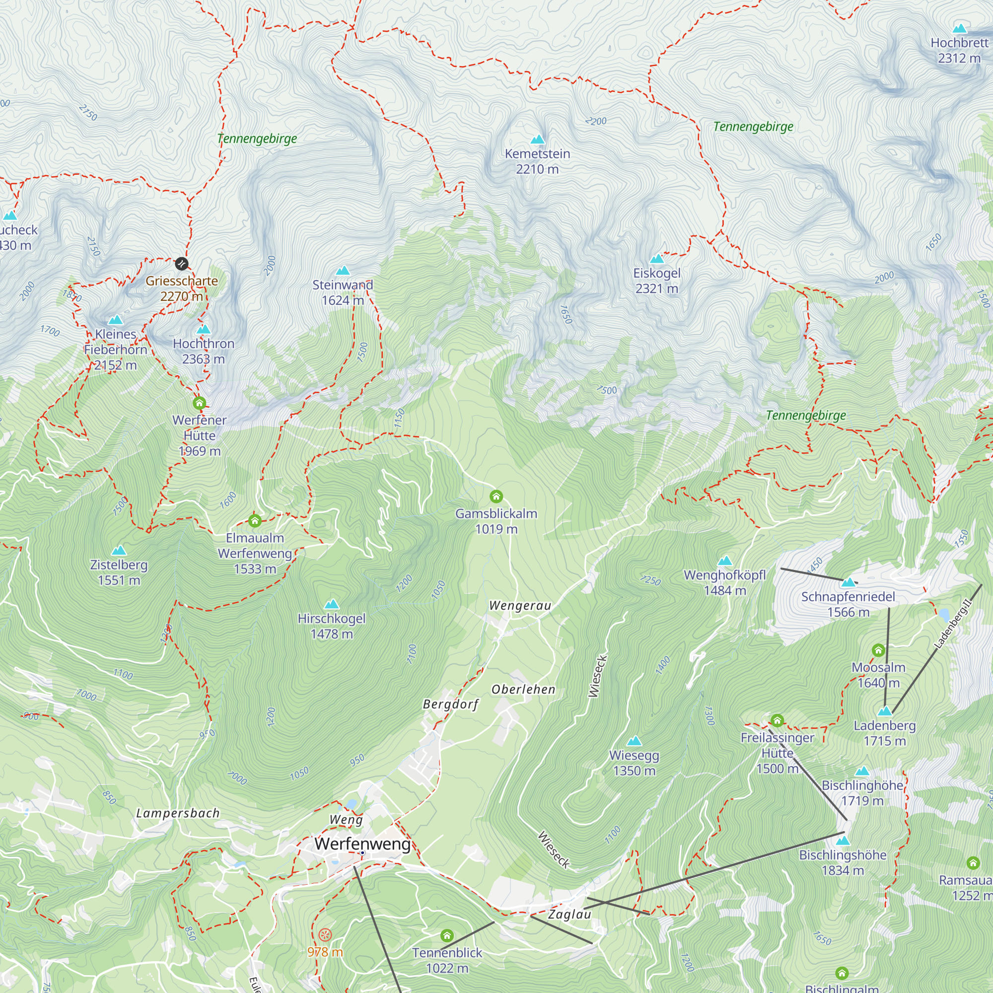 Gamsblickalm map