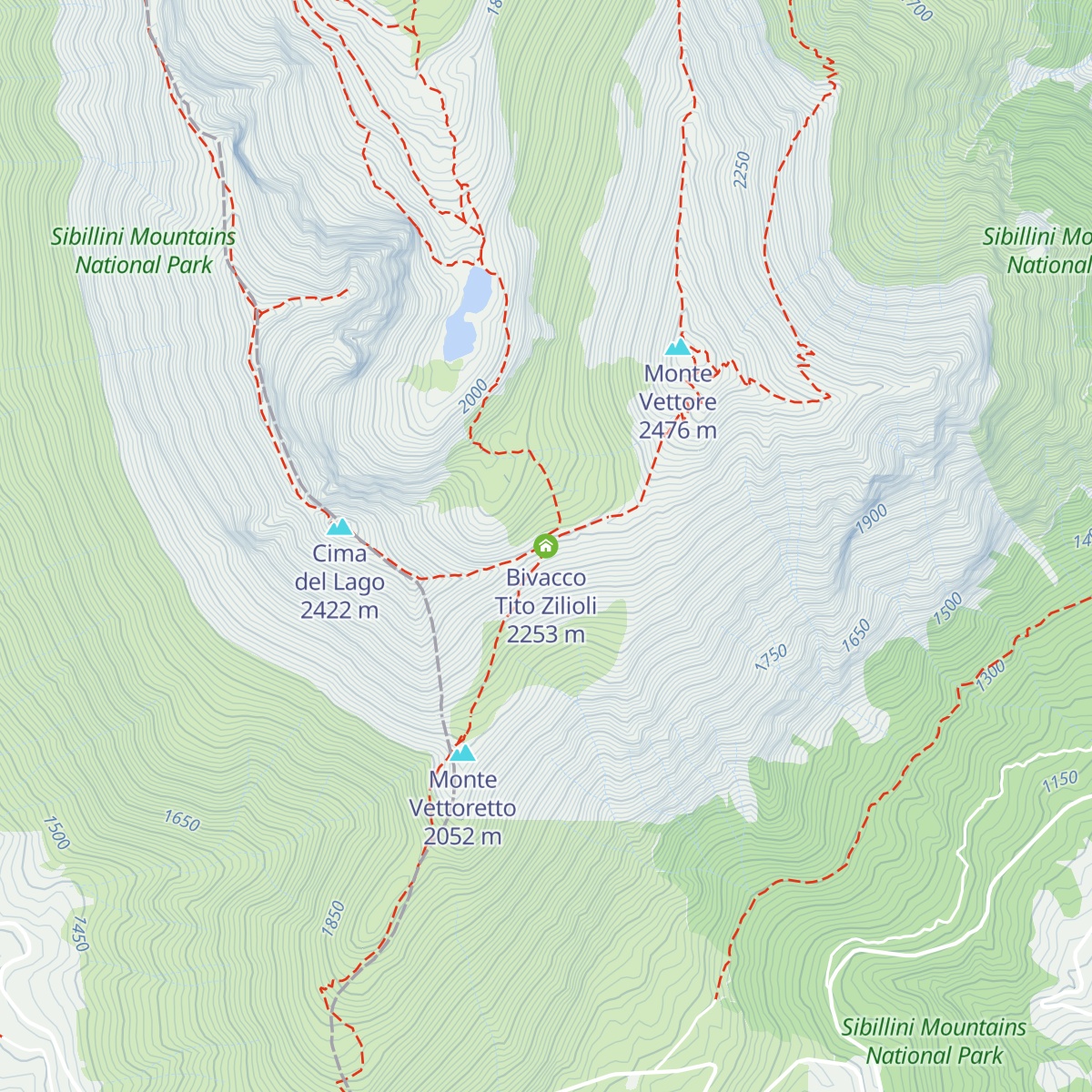 Bivacco Tito Zilioli map