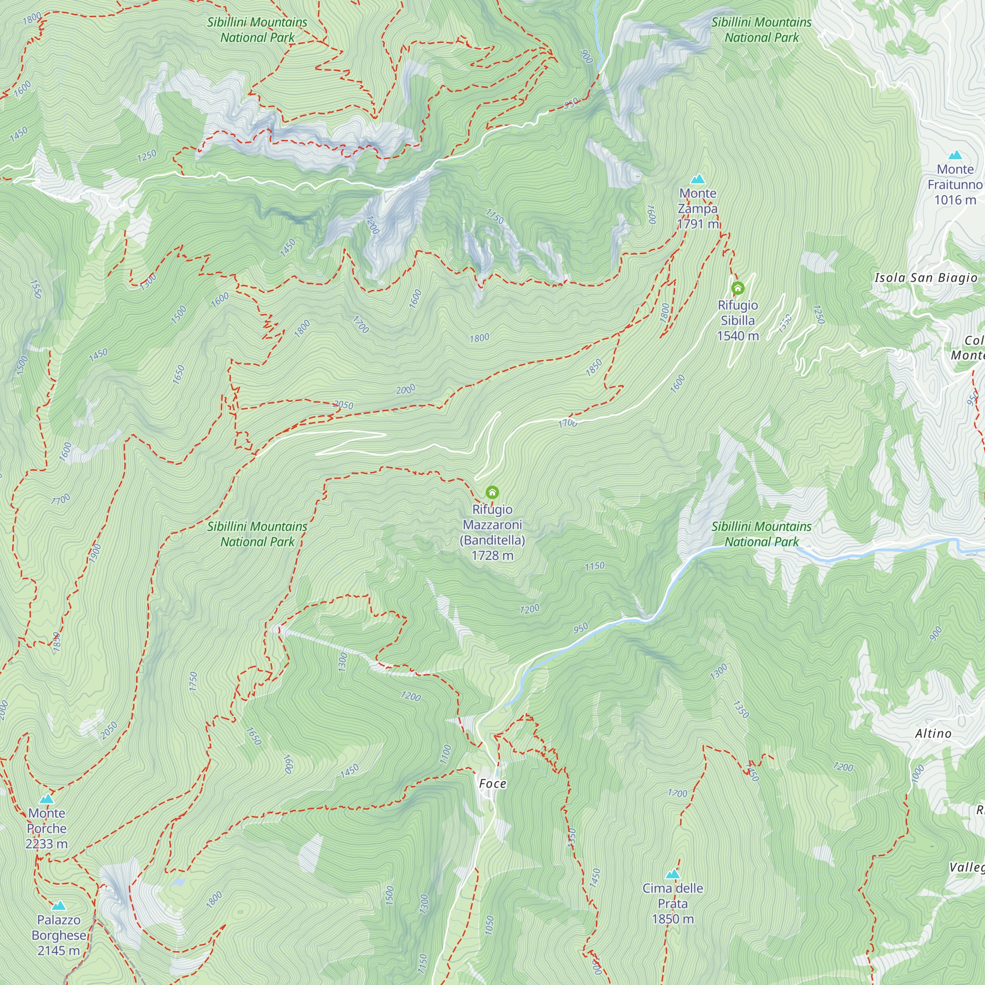 Rifugio Mazzaroni (Banditella) map