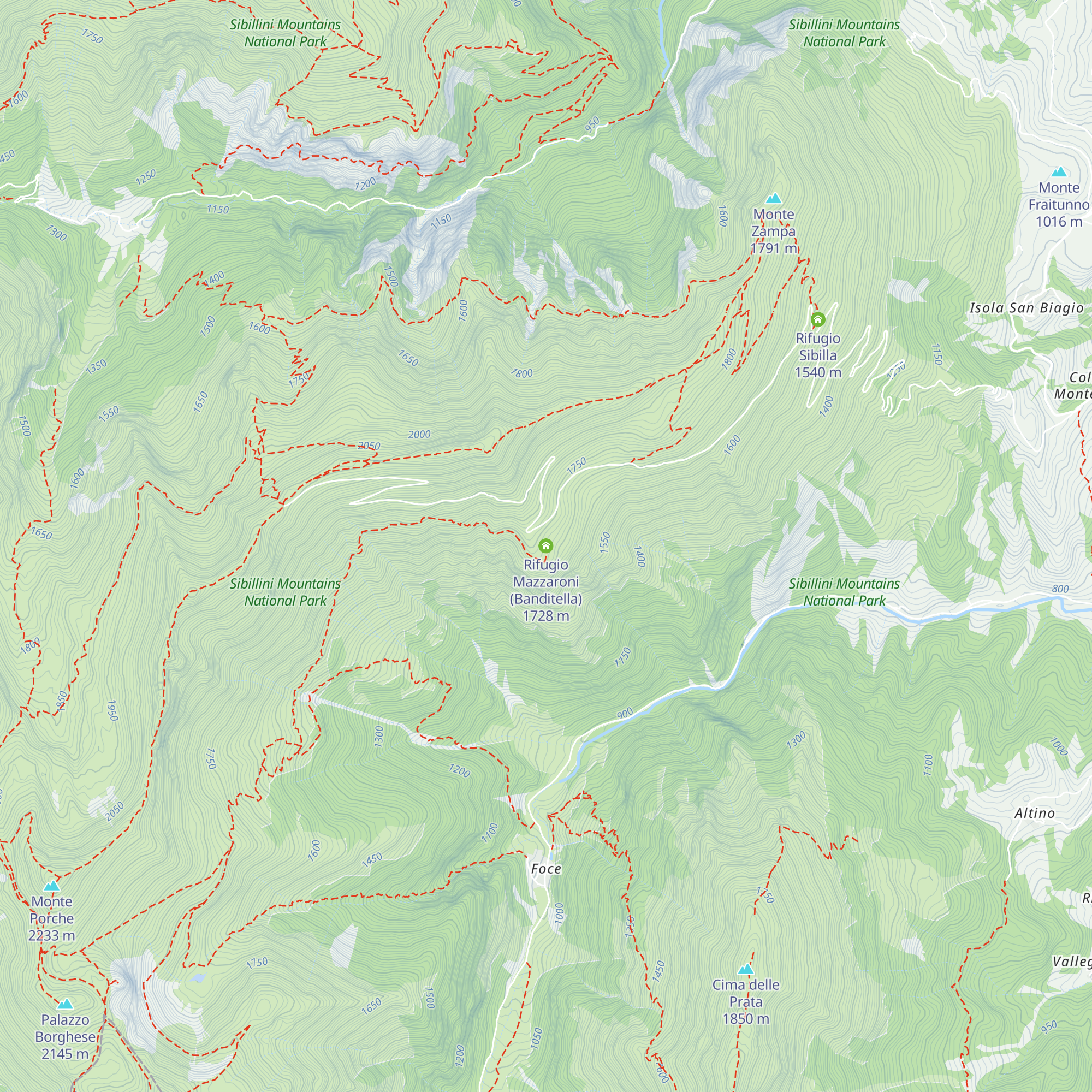Rifugio Mazzaroni (Banditella) map