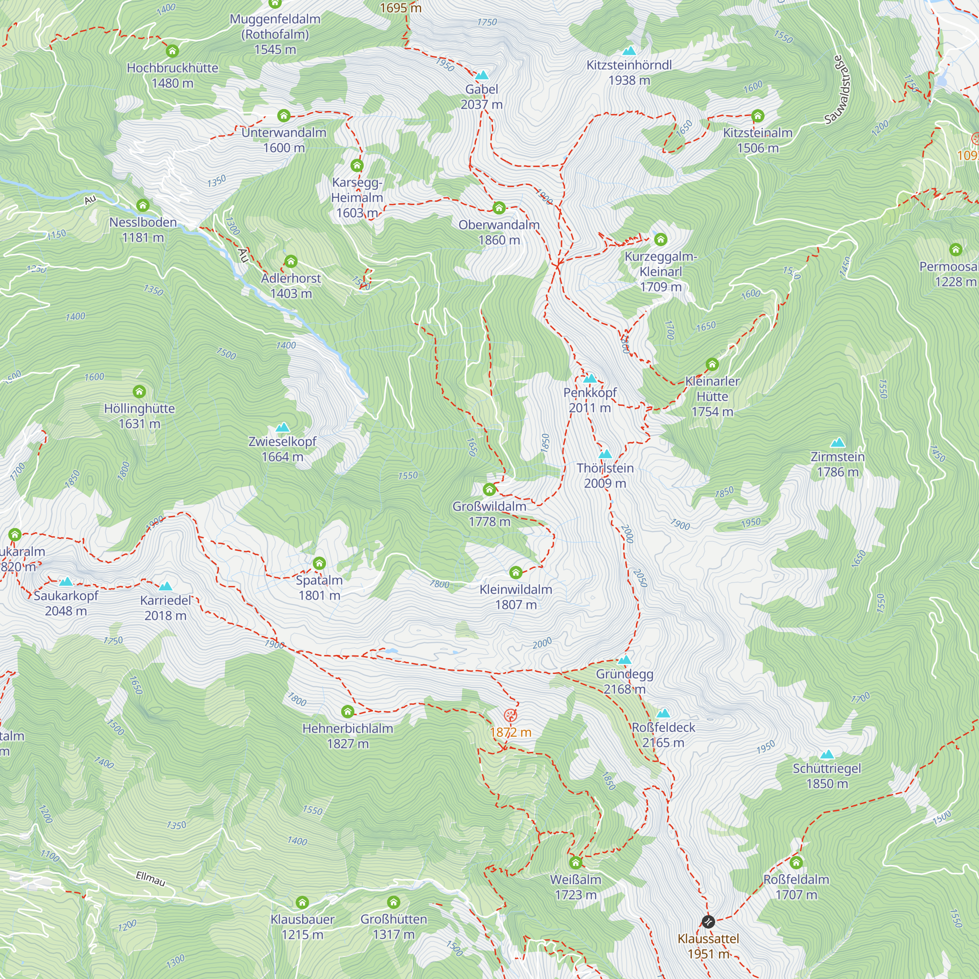 Großwildalm map