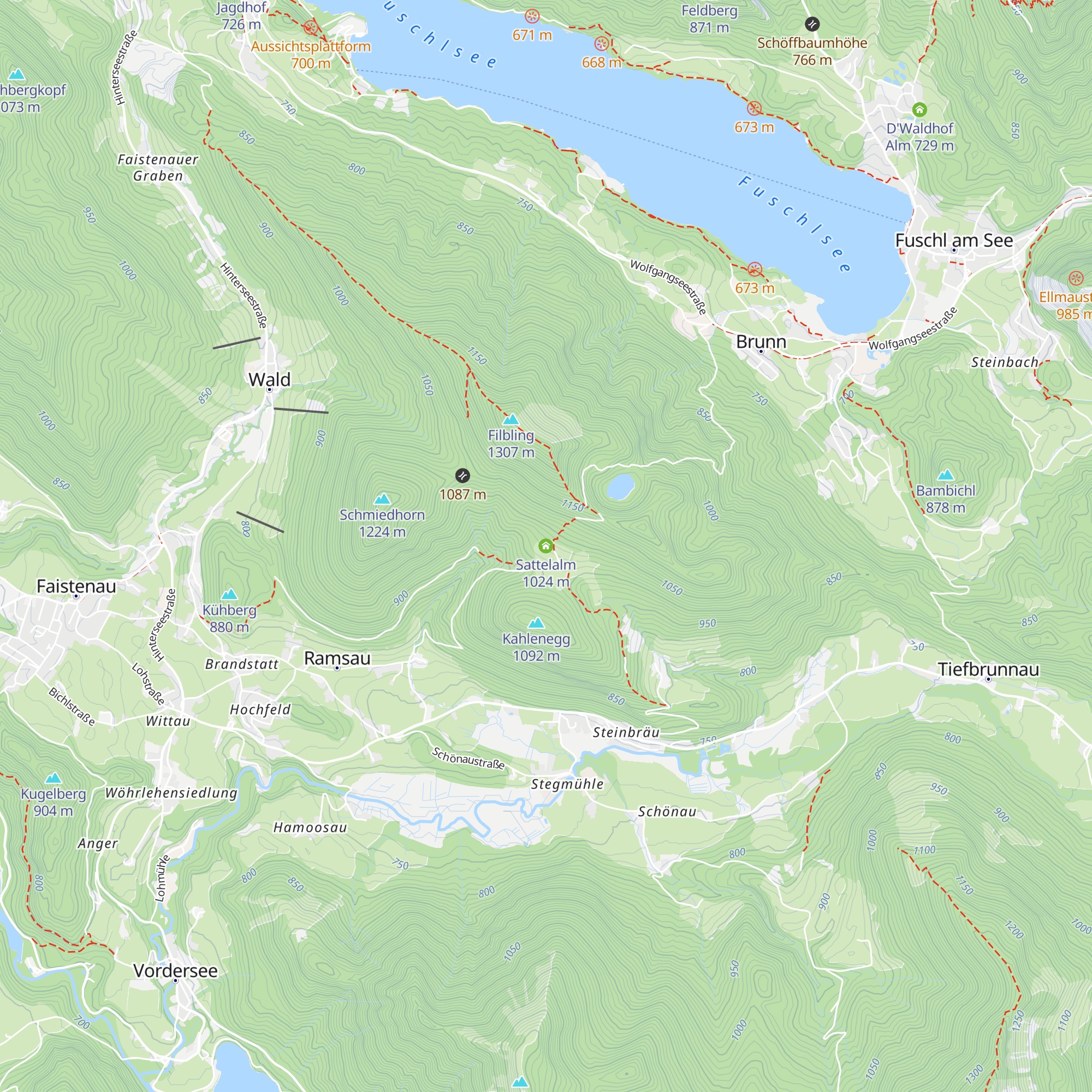 Sattelalm map