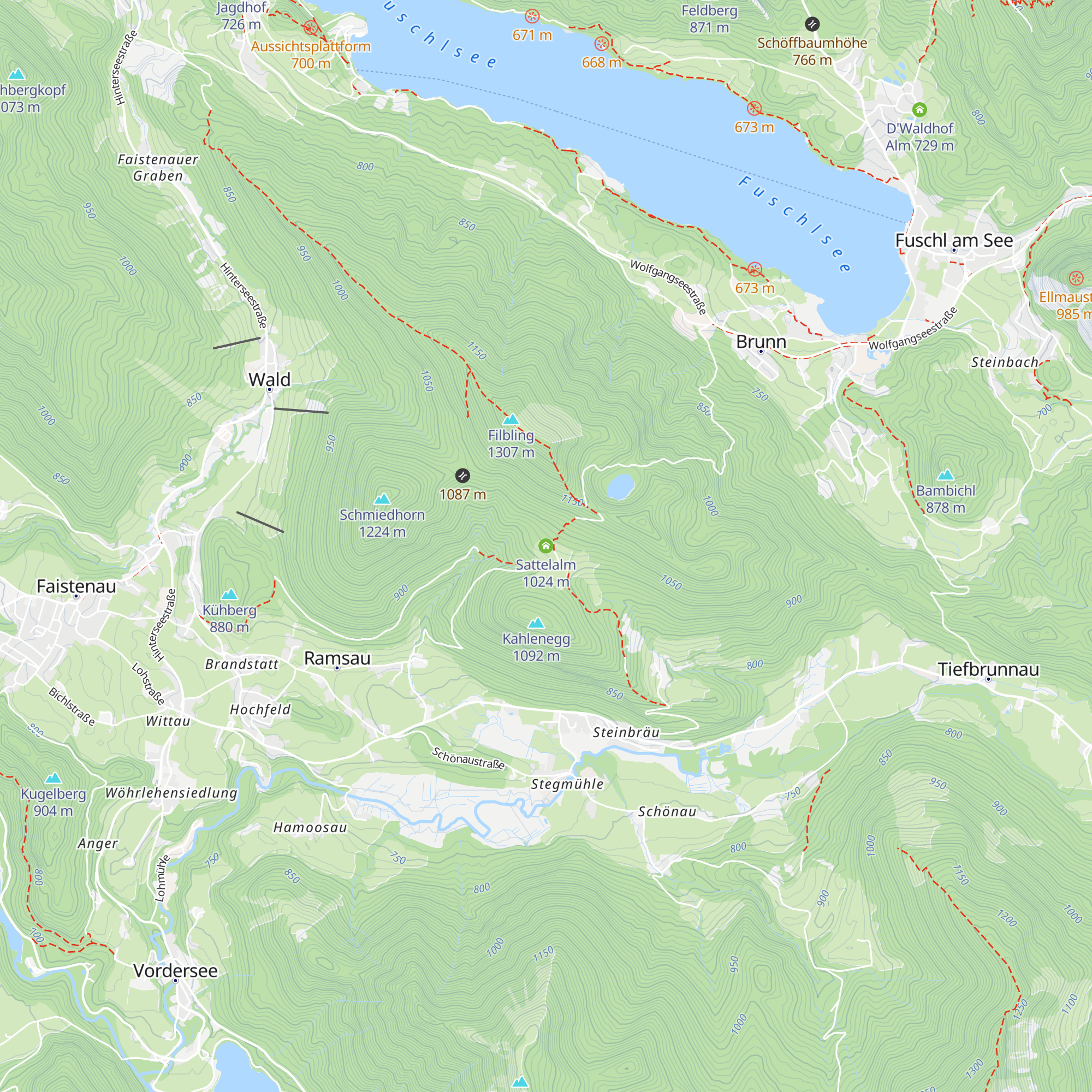 Sattelalm map