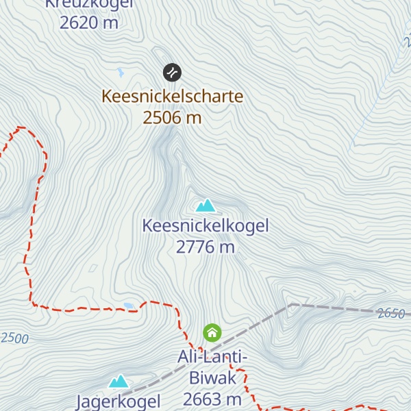 Map of Keesnickelkogel