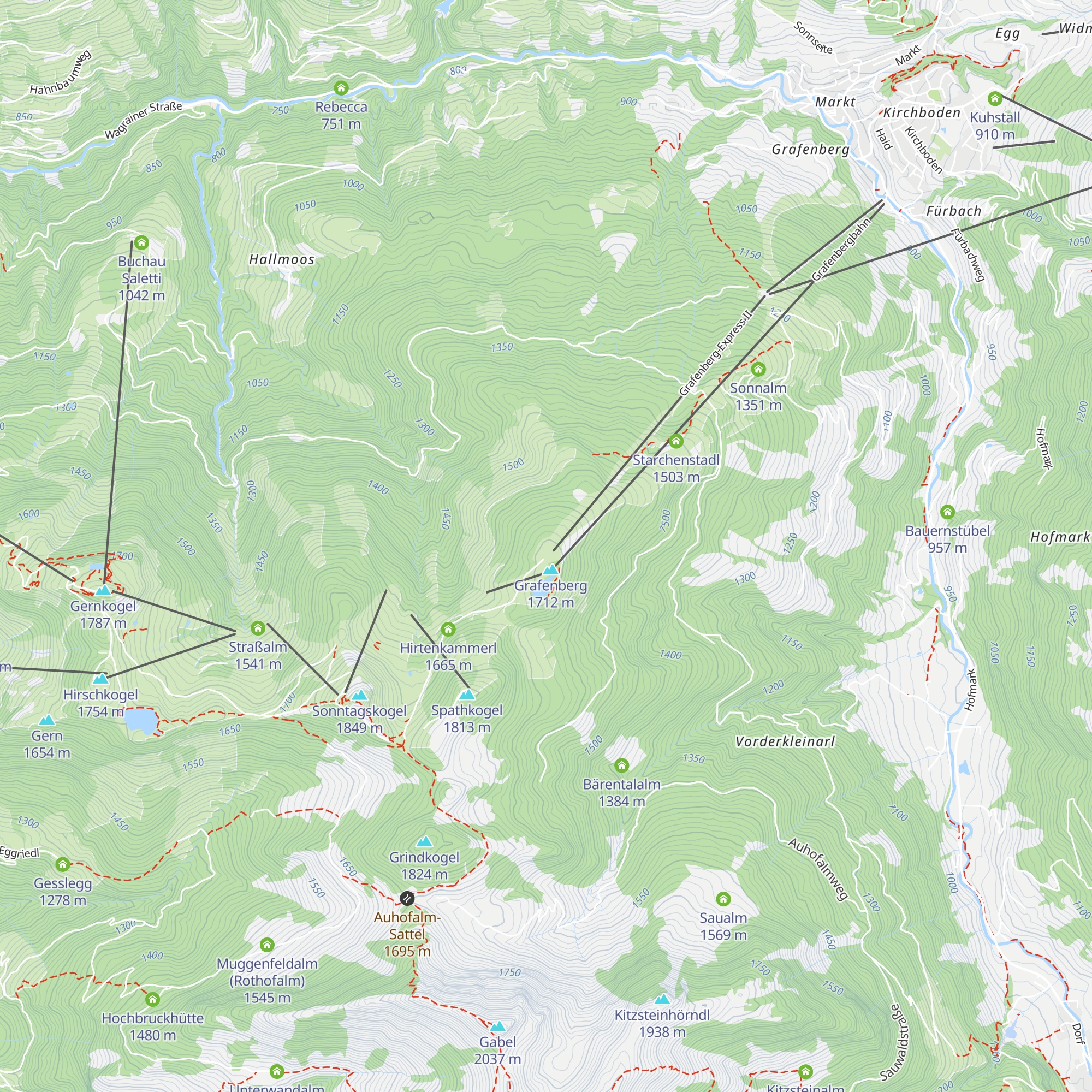 Grafenbergalm map