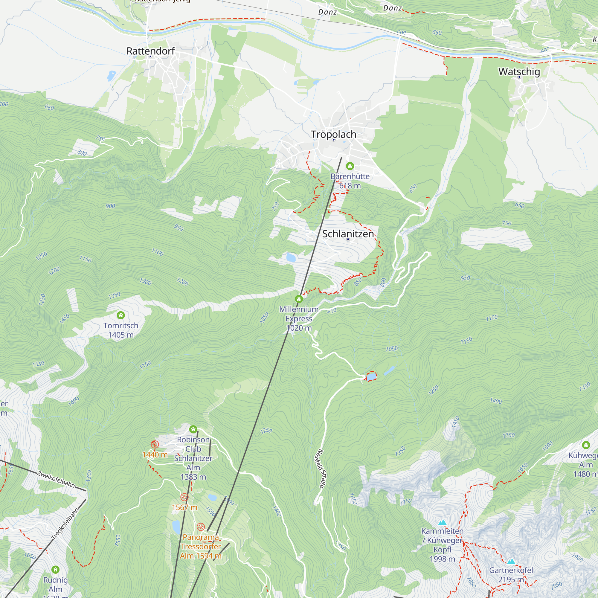 Millennium Express map