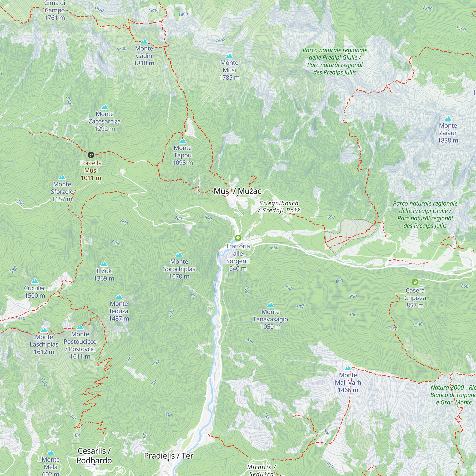 Trattoria alle Sorgenti map