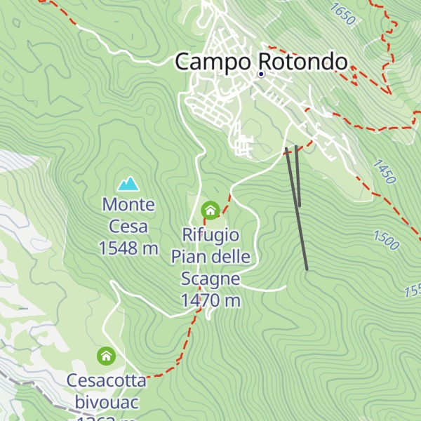 Map of Rifugio Pian delle Scagne