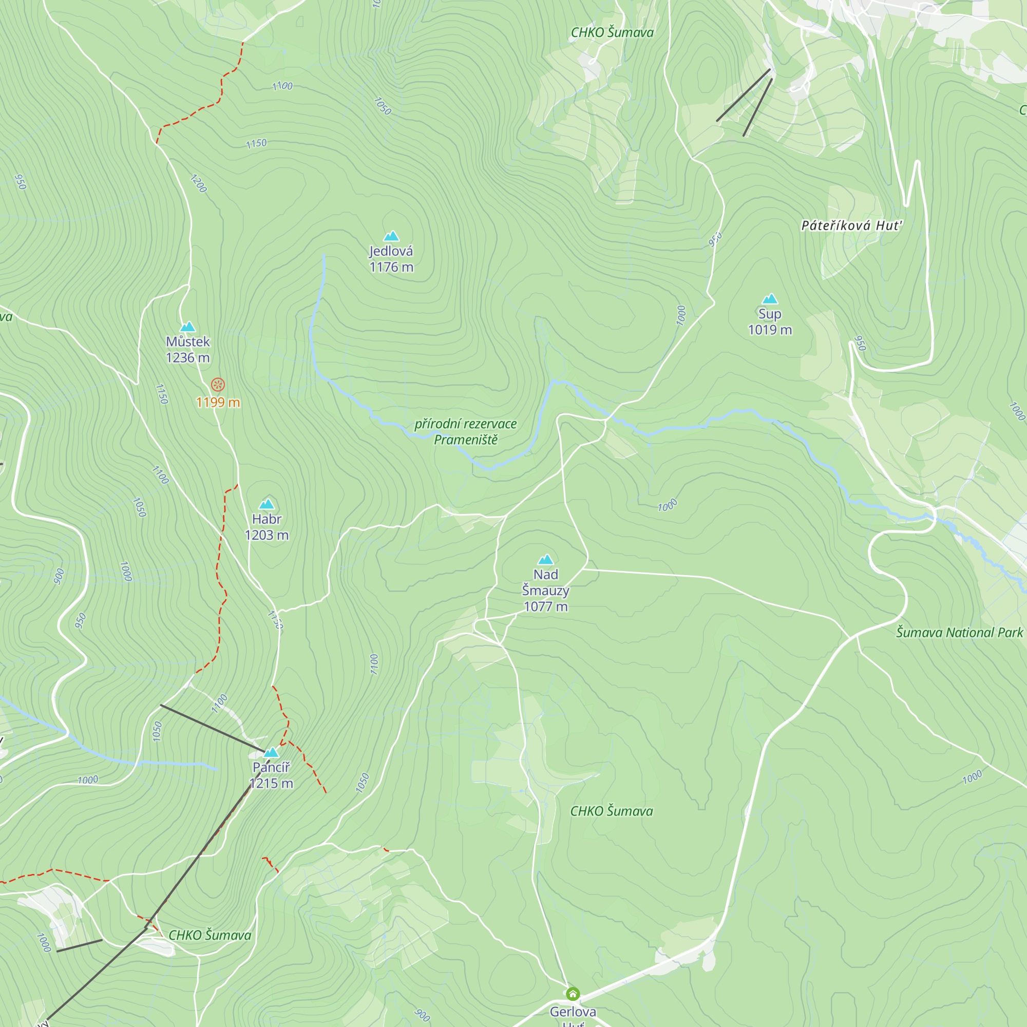 Býv. Zadní Šmauzy map
