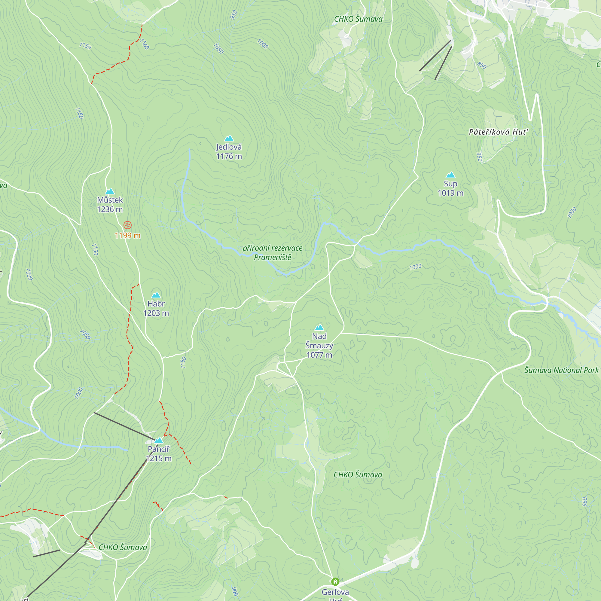 Býv. Zadní Šmauzy map