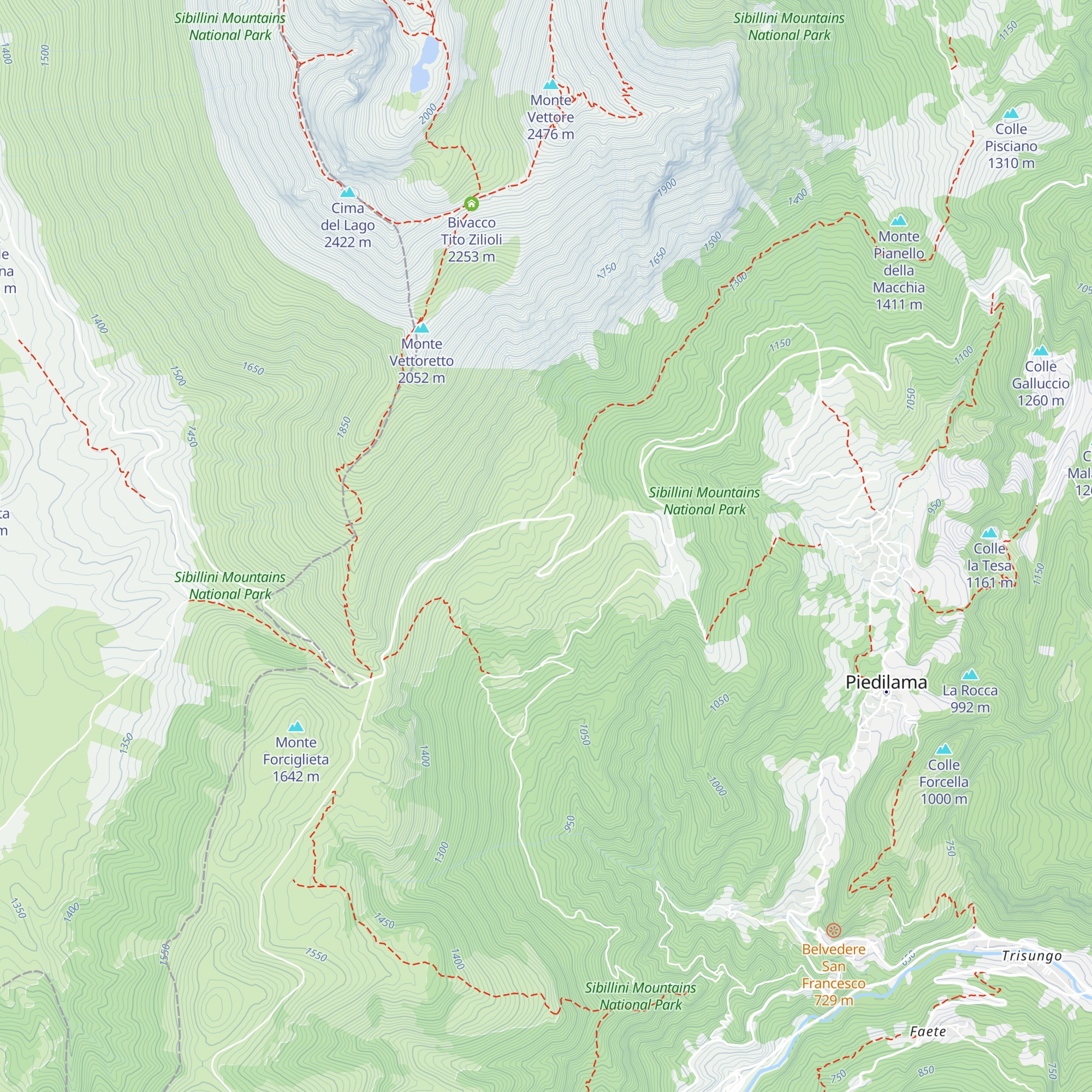 Rifugio mezzi litri map