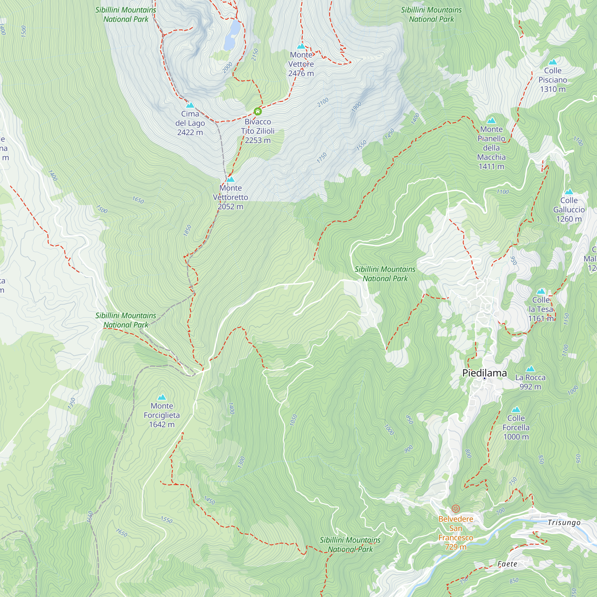 Rifugio mezzi litri map