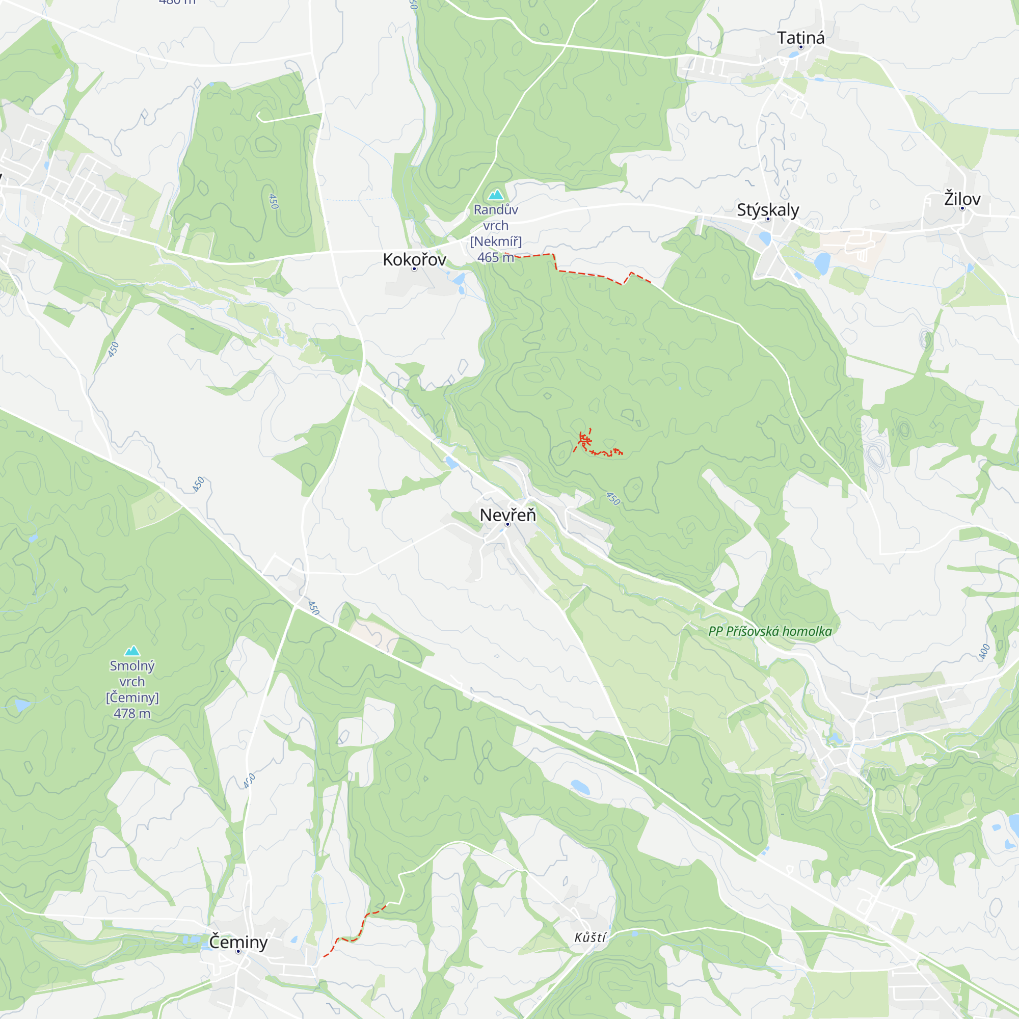 Centrum Caolinum Nevřeň map