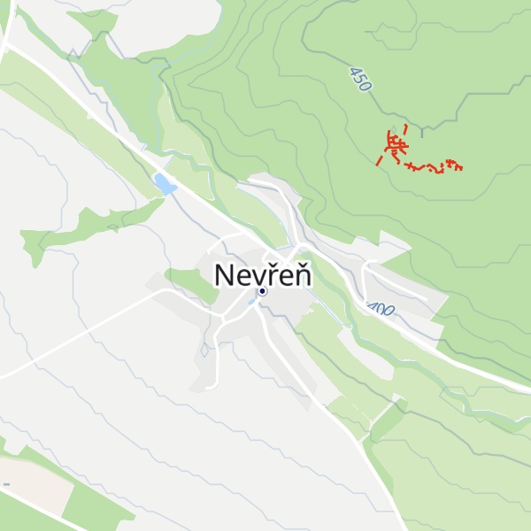 Map of Centrum Caolinum Nevřeň