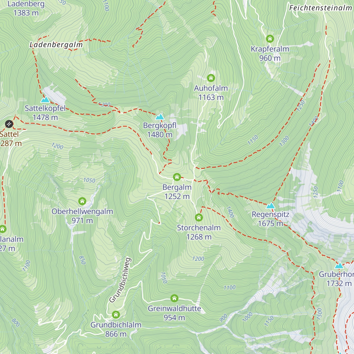 Bergalm map
