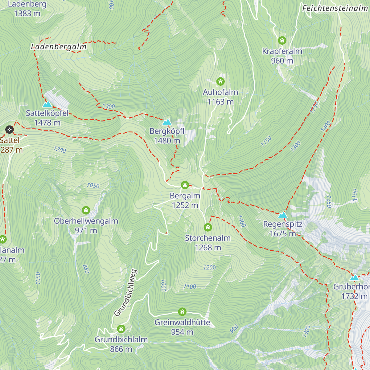 Bergalm map