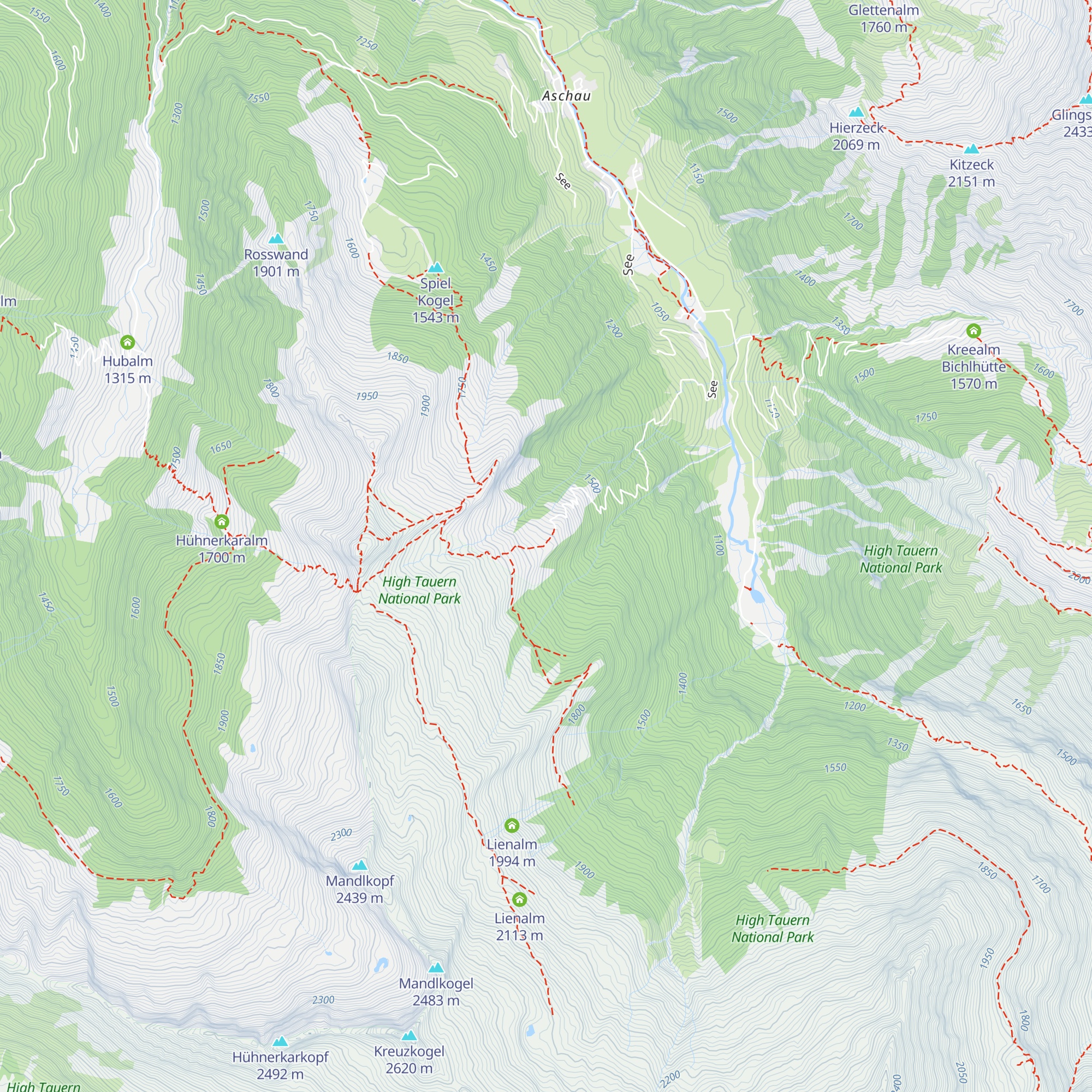 Modereggalm map