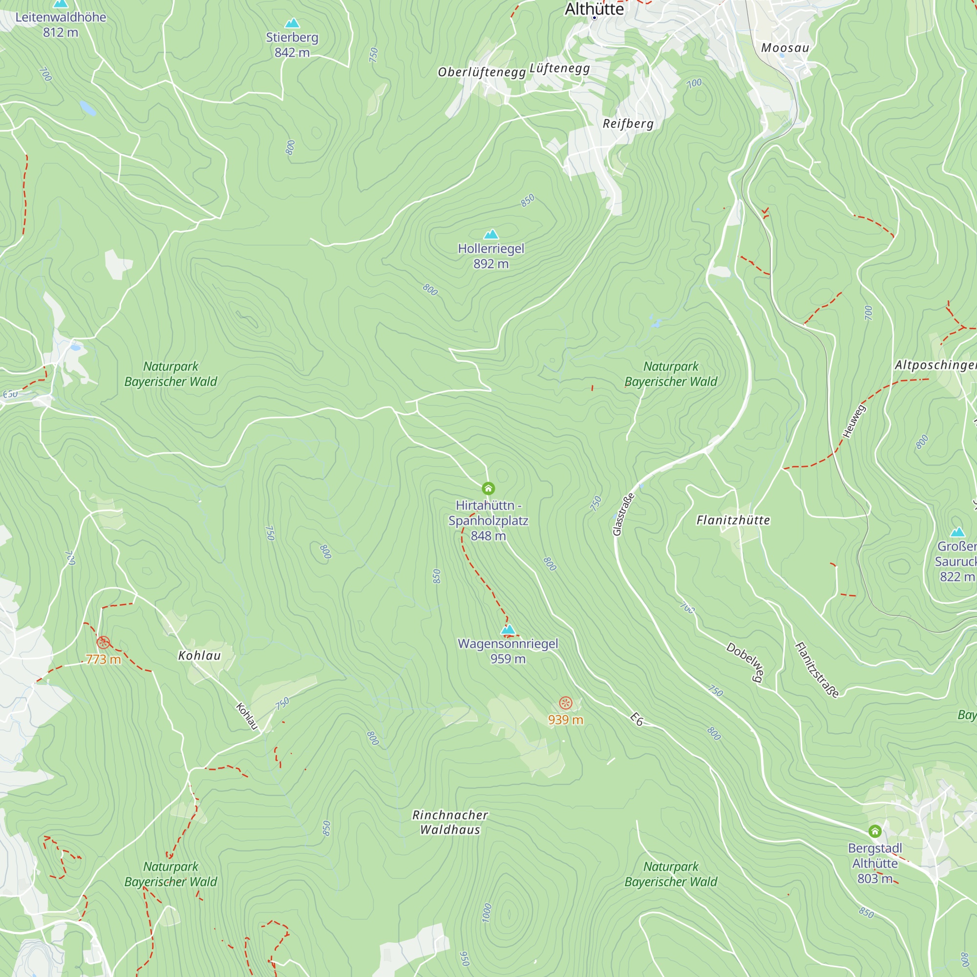 Hirtahüttn - Spanholzplatz map
