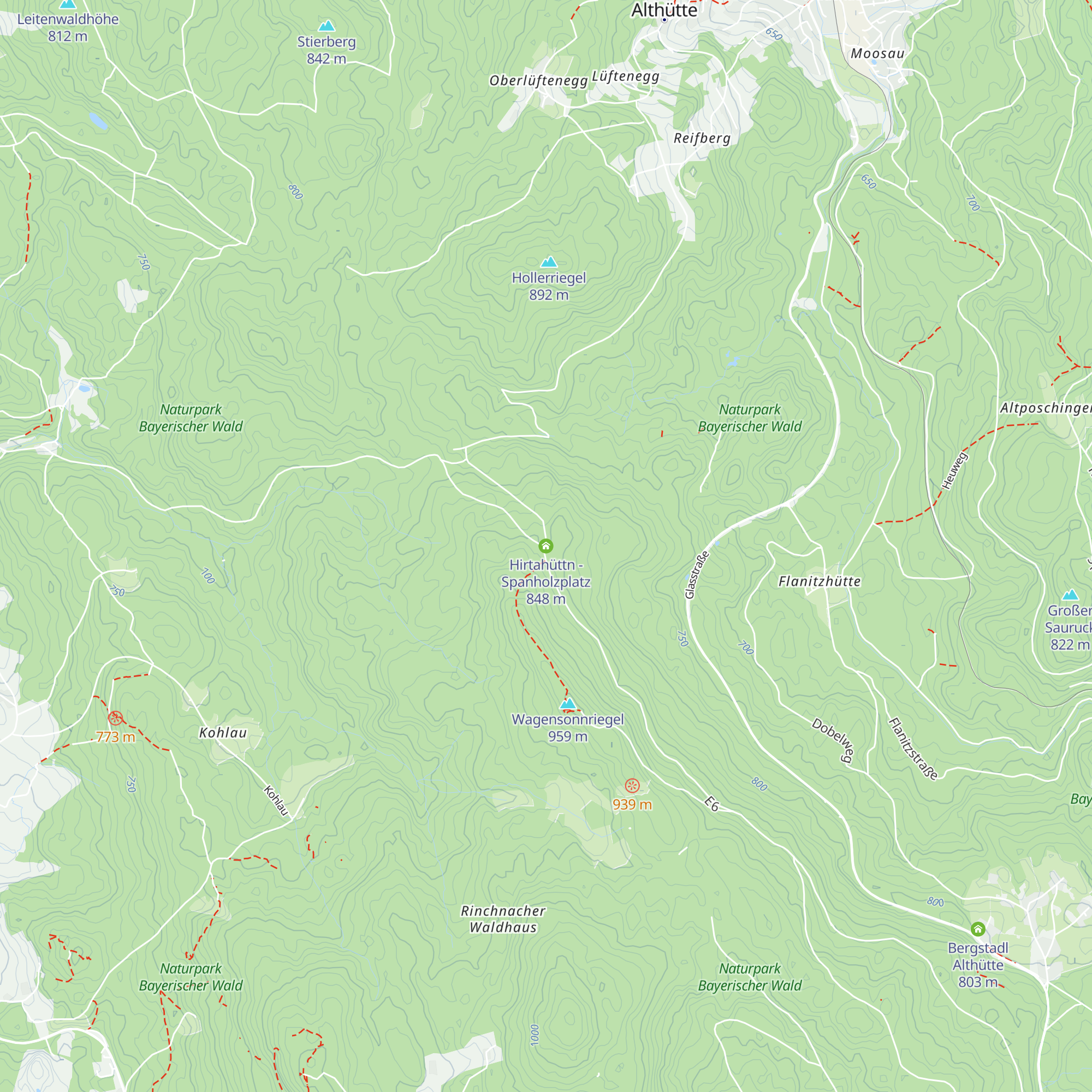 Hirtahüttn - Spanholzplatz map