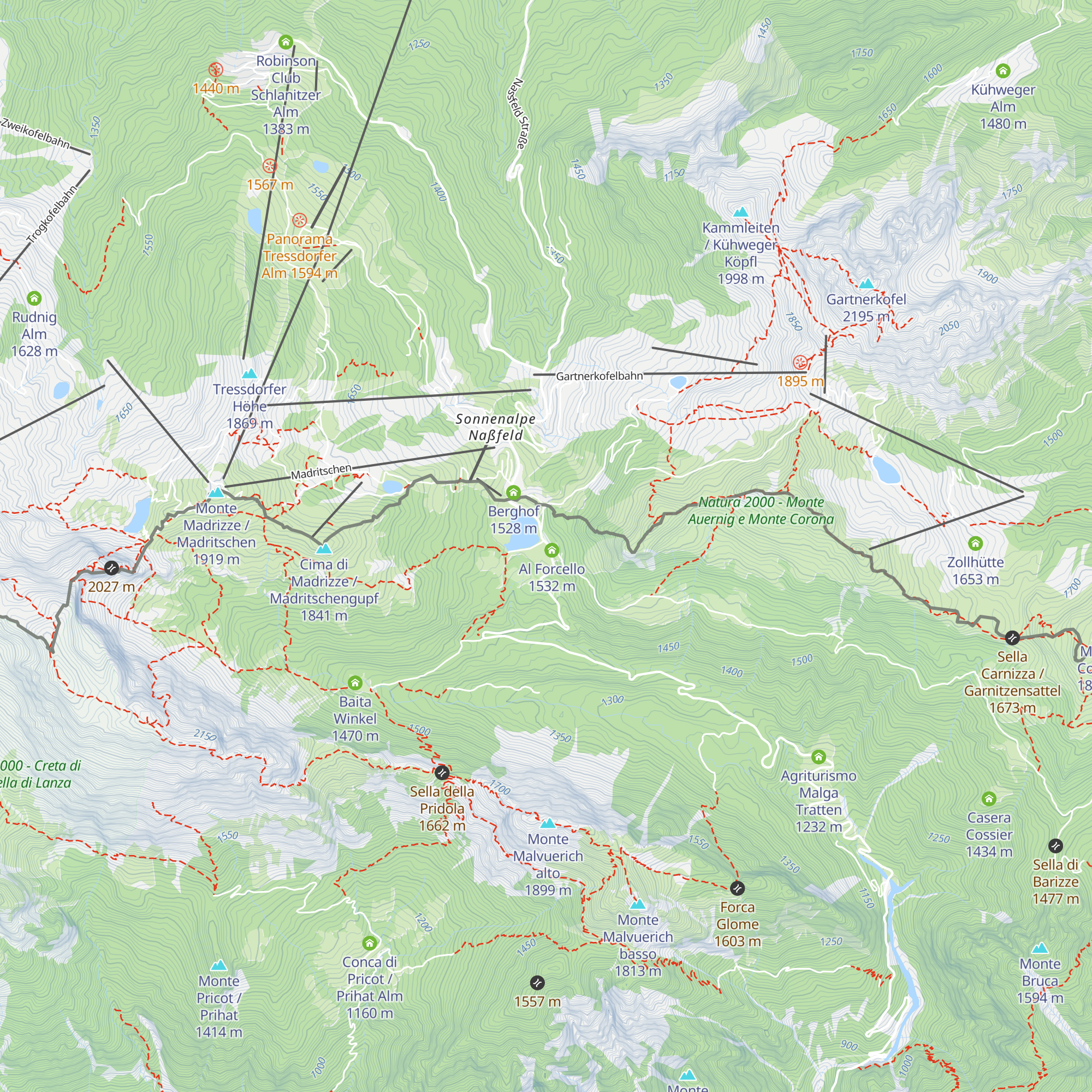 Albergo Ristorante Wulfenia da Livio map