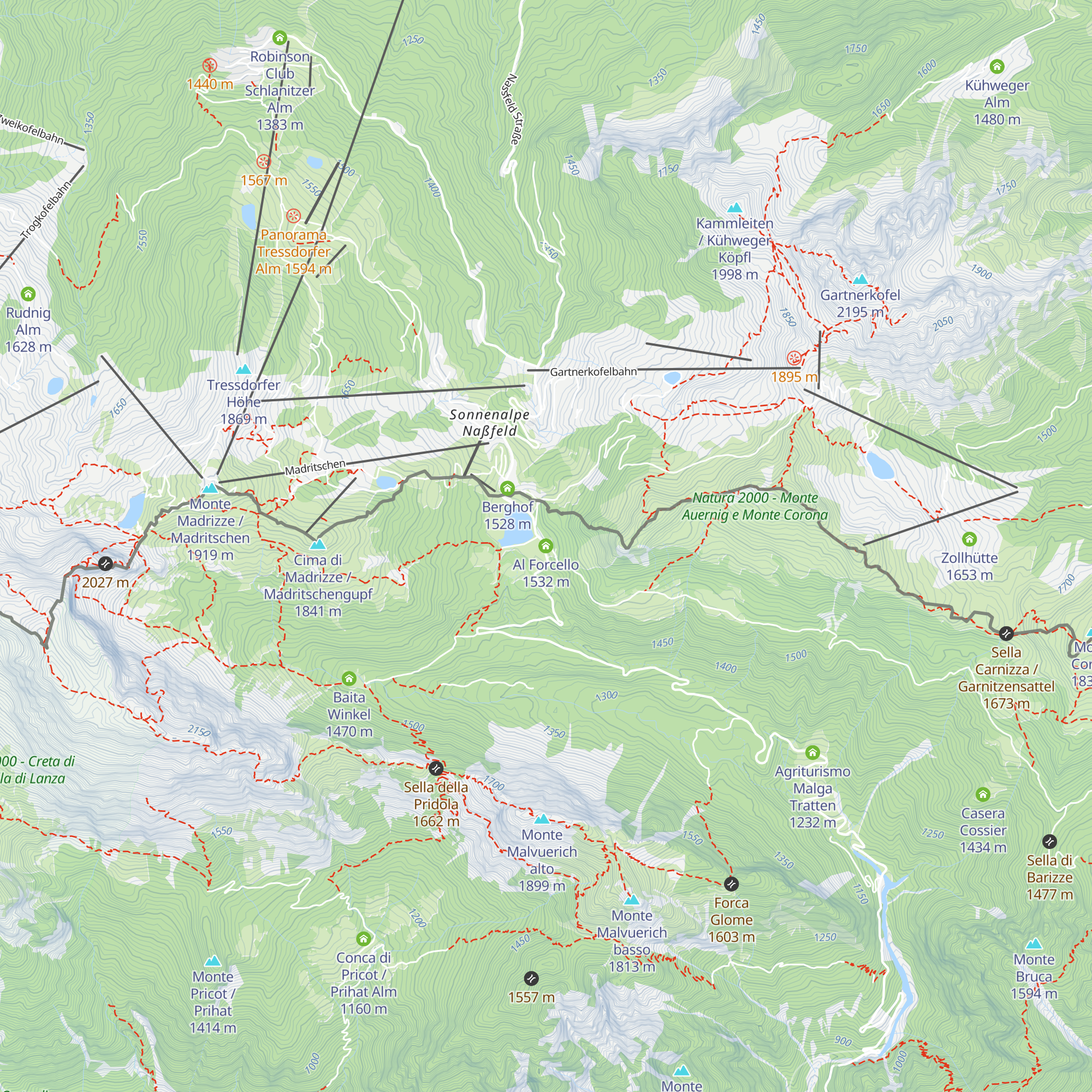 Al Forcello map