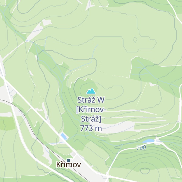 Map of Stráž W [Křimov-Stráž]