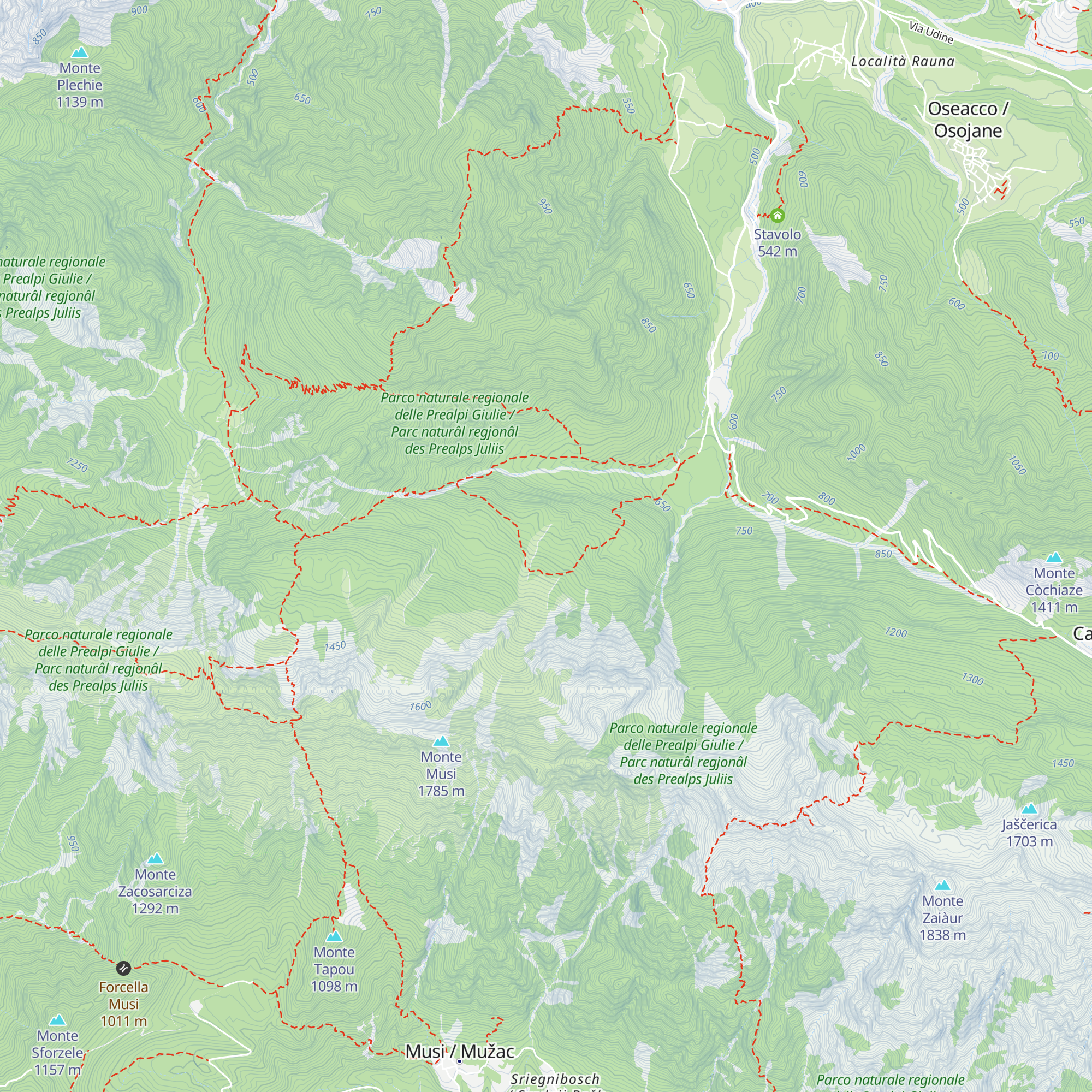 Casera Planinizza map